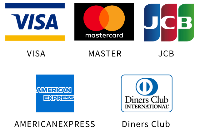 VISA / MASTER / JCB / AMERICANEXPRESS / Diners Club